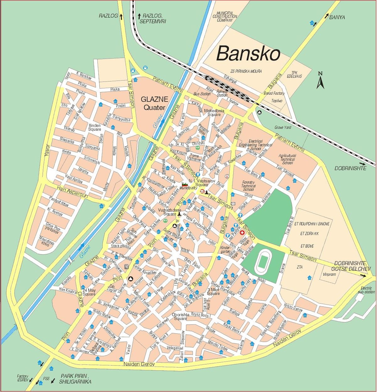 Bułgaria Bansko mapie