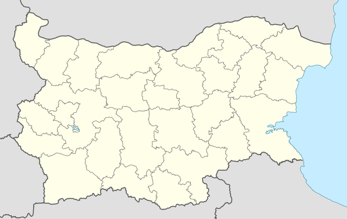 mapa Bułgaria mapa wektor 