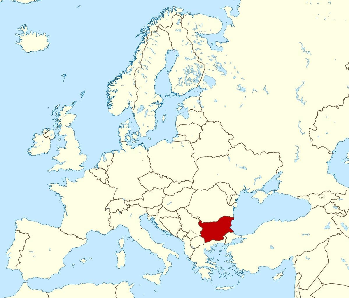mapa Bułgarii