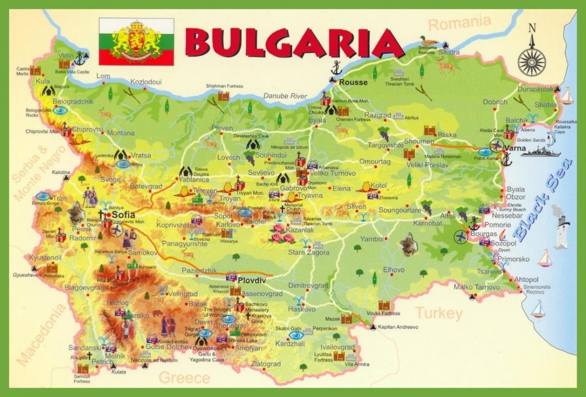 Bułgaria atrakcje turystyczne mapa