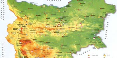 Bułgarskie góry mapa