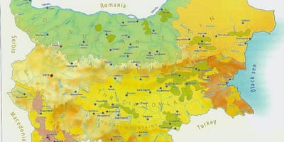 Mapa Bułgarii klimat