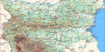 Mapa bułgarskiego wybrzeża