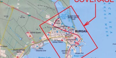 Mapa Burgas Bułgaria