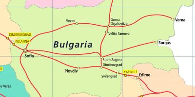 Bułgaria pociągiem na mapie