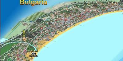 Mapa Słoneczny brzeg Bułgaria