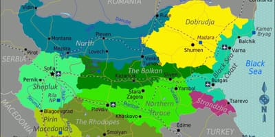 Mapa Bułgarii lotniska