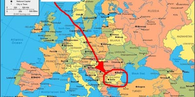 Mapa Bułgarii innych krajów