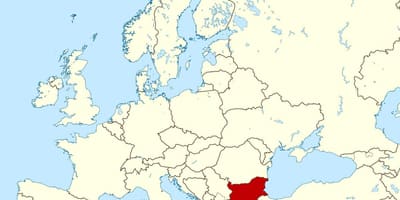 Mapa świata pokazująca Bułgarii