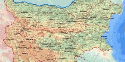 Mapę szczegółowa mapa Bułgarii